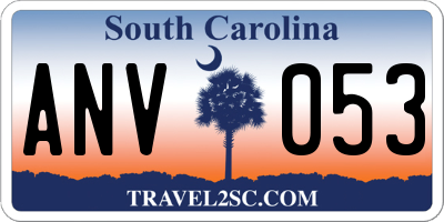 SC license plate ANV053