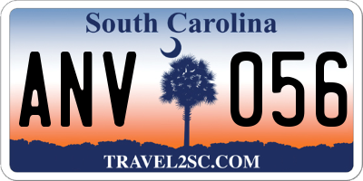 SC license plate ANV056