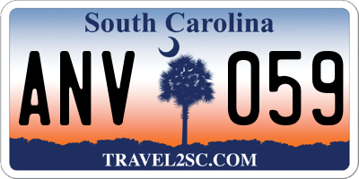 SC license plate ANV059