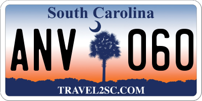 SC license plate ANV060