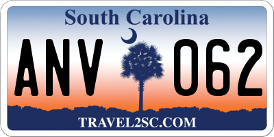 SC license plate ANV062