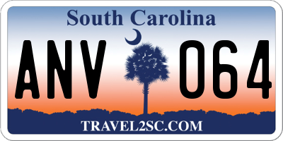 SC license plate ANV064