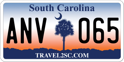 SC license plate ANV065
