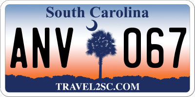 SC license plate ANV067