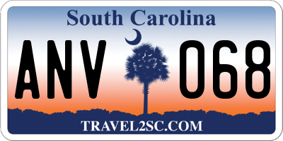 SC license plate ANV068