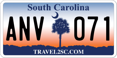 SC license plate ANV071