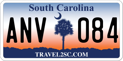 SC license plate ANV084