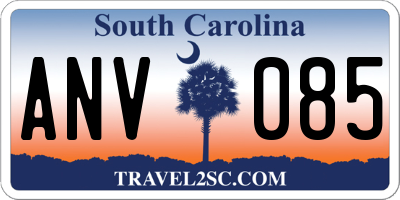 SC license plate ANV085