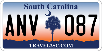SC license plate ANV087