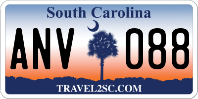 SC license plate ANV088
