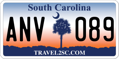 SC license plate ANV089