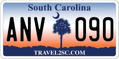 SC license plate ANV090