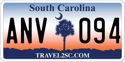 SC license plate ANV094