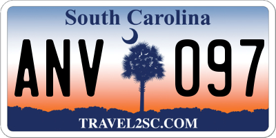SC license plate ANV097