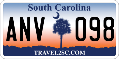 SC license plate ANV098