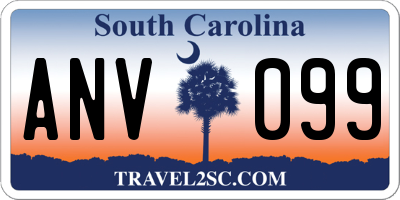 SC license plate ANV099