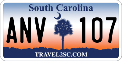 SC license plate ANV107