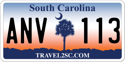 SC license plate ANV113