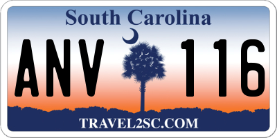 SC license plate ANV116