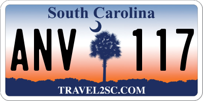 SC license plate ANV117
