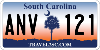 SC license plate ANV121