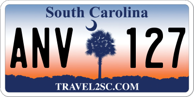 SC license plate ANV127
