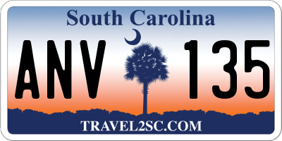 SC license plate ANV135