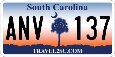SC license plate ANV137