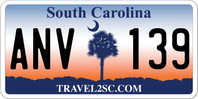 SC license plate ANV139