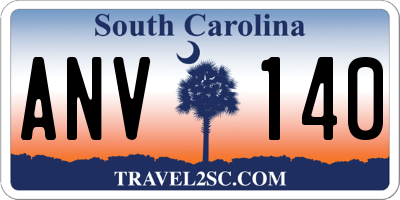 SC license plate ANV140