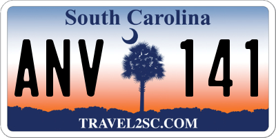 SC license plate ANV141