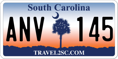 SC license plate ANV145