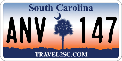 SC license plate ANV147