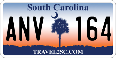 SC license plate ANV164