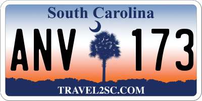 SC license plate ANV173