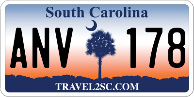 SC license plate ANV178