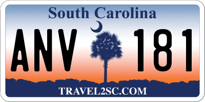 SC license plate ANV181