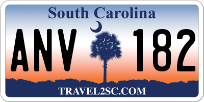 SC license plate ANV182