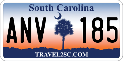SC license plate ANV185