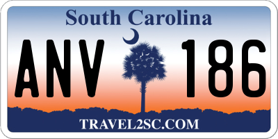 SC license plate ANV186