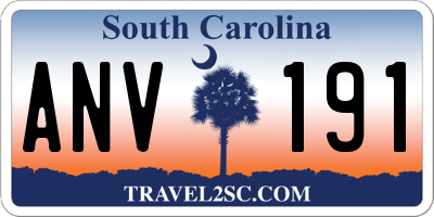 SC license plate ANV191