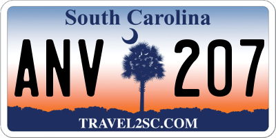 SC license plate ANV207