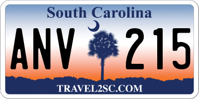 SC license plate ANV215