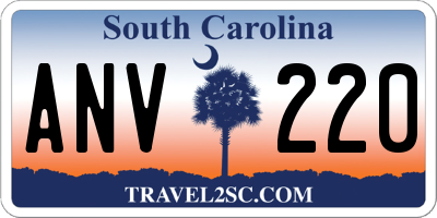 SC license plate ANV220