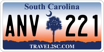 SC license plate ANV221
