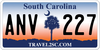 SC license plate ANV227