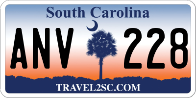SC license plate ANV228