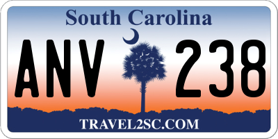 SC license plate ANV238