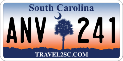 SC license plate ANV241
