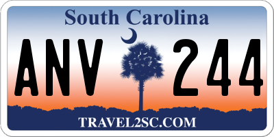 SC license plate ANV244